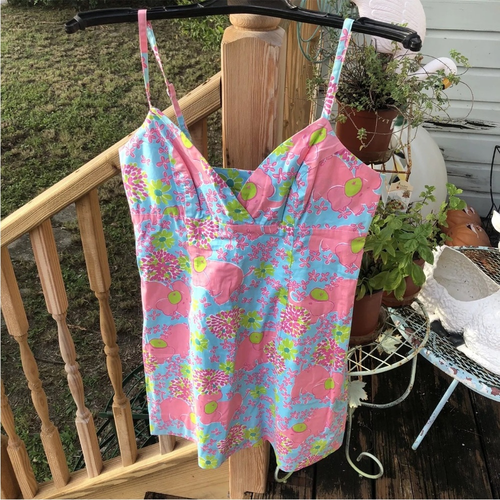 Lilly Pulitzer Pink and Blue Floral Dress